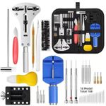 147PCS Watch Repair Tool Kit Back Case Opener Remover Spring Pin Bars Watchmaker