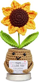 Valentine’s Day Gift for Her Mum Handmade Crochet Sunflower Cute Love Gift