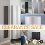 Designer Flat Panel Oval Column  Radiator Horizontal Vertical Central Heating