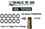 Titan Pressure Washer Quick Release Hose Male End Rubber Seals X 10 TTB669PRW
