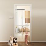 SLSY Extra Tall Cat Pet Baby Gate Adjustable 74.8-96" H 33.4-35.8" W Pet Barrier