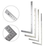 Stainless Steel L Shape Ruler Double Sided Ruler 90 Degree Ruler Straight Ruler