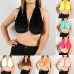 Comfortable Tata Towel Bras Crop Clothing Women Velvet Solid Polyester Cotton~~