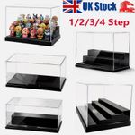 1/2/3/4 Step Acrylic Display Case Dustproof Box Perspex Clear Collectibles Model