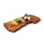 Handmade Olive Wood Large Live Edge Serving Board | Freeform Sushi Charcuterie