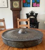 Large Antique Nepal Nipple Gong Hammered Brass 8kg Sound Therapy Low E Burmese