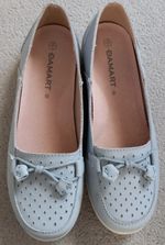Damart Pale Blue Flat Comfort Shoes Size 6EE EXCELLENT CONDITION