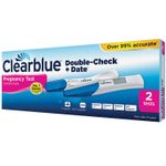 CLEARBLUE Pregnancy Test Double Check & Date - 2 Test Pack 1 Digital & 1 Visual