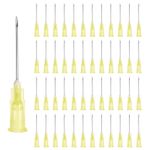 50 Pcs 20G Tip Dispensing Needle with Luer Lock 1.69", Yellow