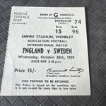 ENGLAND  VS SWEDEN  WEMBLEY 1959