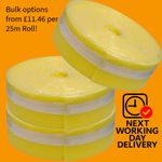 UNDERFLOOR HEATING EDGE / PERIMETER INSULATION W/SKIRT (25M ROLLS - 150mm x 8mm)