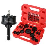 Vearter 16PCS Bi-Metal Hole Saw Kit M42 Drill Bit Set 14-51mm for Sheet Metal