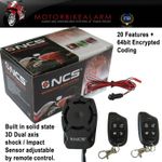 NCS EASY FIT Only 2 Wires Motorcycle Motorbike bike Scooter Trike Quad Alarm ES2