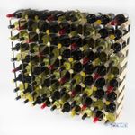 Cranville wine rack storage 90 bottle pine wood and metal wine rack assembled