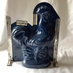Vintage German Kaiser  Cobalt Blue Chocolate Mould Cockerel Circa 1940