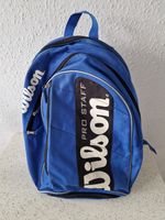 Wilson Pro Staff Tennis Backpack 4  Pocket Blue Black Large 20" 