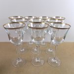 10 Mikasa Crystal Wheaton Gold 8.25" Water Goblets Glasses VGC