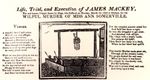 New 1828 Crime Hanging Broadside Whitehaven Durham Murder Execution Facsimile