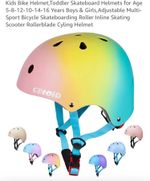 Adjustable Kids Helmet Suitable Boys Girls Skating Bike Bicycle Safety Helmet