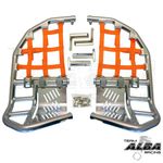 Raptor 700 Nerf Bars Pro Peg Heel Gaurds Alba Racing Silv Orange 197T7 SO