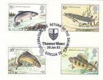 River Fish GB Used Thames Water 1983 ON PIECE (146497)