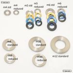 Titanium Washer Ti M4 M5 M6 M8 M10 M12 DIN 125 and Reduced OD Blue Black Gold