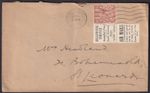 GB 1930 KGV Advert-Label on cover (ex bkl. pane) - Telephone Service / Air Mails
