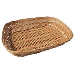 Shallow Wicker Baskets - Rectangular Lattice Packing Trays, Gift Hampers