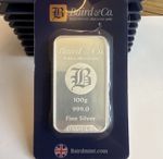 Baird & Co 100g Silver Minted Bar In Assay Mint Sealed - In TEP BRAND NEW BARS!