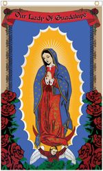 Our Lady of Guadalupe Polyester 5'x3' Flag - LAST FEW