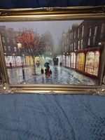large Impressionist Oil Painting by John bampfield Signed and Framed