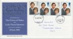 GB 22.7.1981/29.7.1981 The Royal Wedding (2 sets) on superb FDC w. rare FDI