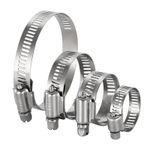 8mm - 550mm 304 Stainless Steel hose Clamp Worm Gear Adjustable Duct Clamp 