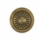 Antique Brass Kitchen Sink Strainer Waste 90mm Plug Waste with Removable Basket