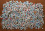 1 kg GB British stamps on trimmed paper. Kiloware. Bulk / job lot J.