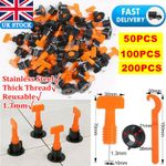 200Pcs Reusable Tile Leveling System Kit Tile Spacer Wall Floor Clips Tools Sets