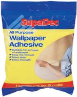 SupaDec All Purpose Wallpaper Adhesive Paste Extra Strength Hangs 3 Rolls