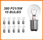 10 x 380 Bulbs Brake, Stop, Tail Light LLB380 P21/5W