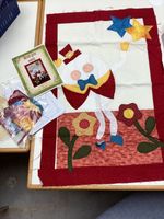 Unfinished project quilt block Block 8 Humpty Dumpty 70 x 45cm