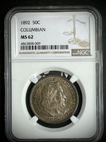 1892 Columbian 50c Graded NGC MS62