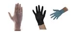 100 DISPOSABLE VINYL GLOVES POWDER & LATEX FREE BLACK BLUE CLEAR S/M/L/XL 1000