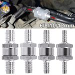 6/8/10/12mm One Way No Return Check Valve Petrol Diesel Fuel Oil Aluminium Valve
