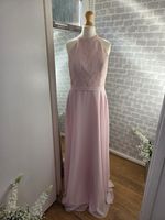 Symphony Venus Bella Pink Lace Halterneck Bridesmaid Dress US 12 UK 14 Blush