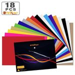 HTVRONT 18 Sheets 12" x 10" HTV Heat Transfer Vinyl Bundles Iron on for T-Shirts