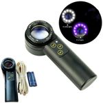 Luxury Hand-held Antique Jewelry Diamond Appraisal Magnifying Glass w LED Lamp