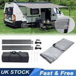 CAMPER CAMPING AWNING Sunshade Sail Sun Canopy MOTORHOME W/KEDER PIPING 3 x 2.4m