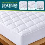Extra Deep Quilted Mattress Protector WATERPROOF Anti-allergic Fitted Cover UK