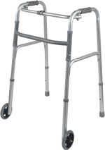 Eazy Folding Walking Frame with Wheels Lightweight Aluminium Adjustable Height