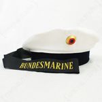 German Navy White Cap - Bundesmarine Kriegsmarine Sailor Pork Pie Top Hat WW2