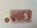 Vintage Bank of England 10 Shilling Note Red Britannia Design Uncirculated